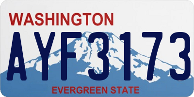WA license plate AYF3173