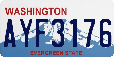 WA license plate AYF3176