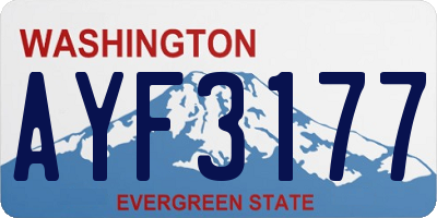 WA license plate AYF3177