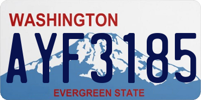 WA license plate AYF3185