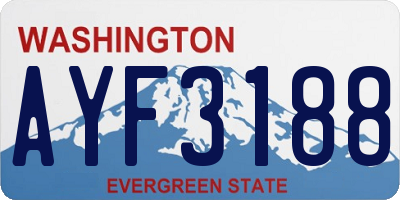 WA license plate AYF3188