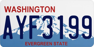WA license plate AYF3199