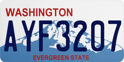 WA license plate AYF3207