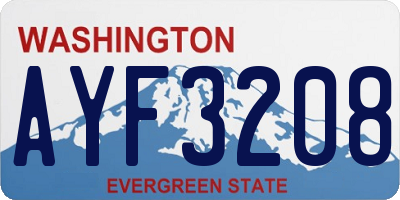 WA license plate AYF3208