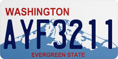 WA license plate AYF3211