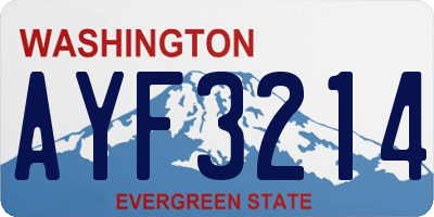 WA license plate AYF3214