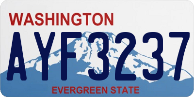 WA license plate AYF3237