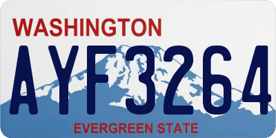 WA license plate AYF3264