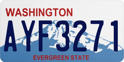 WA license plate AYF3271