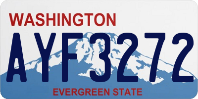 WA license plate AYF3272