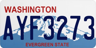 WA license plate AYF3273