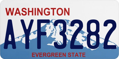 WA license plate AYF3282