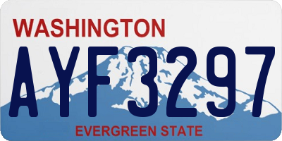 WA license plate AYF3297