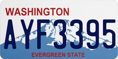 WA license plate AYF3395