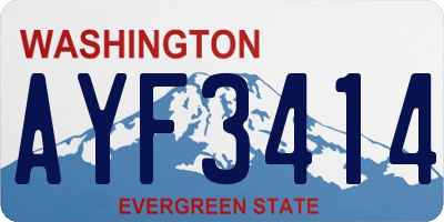 WA license plate AYF3414