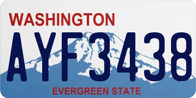 WA license plate AYF3438