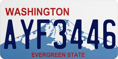 WA license plate AYF3446