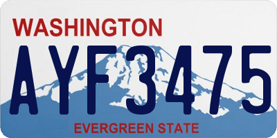 WA license plate AYF3475