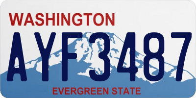 WA license plate AYF3487