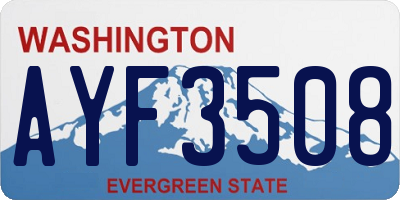 WA license plate AYF3508