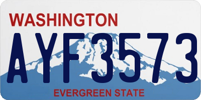 WA license plate AYF3573
