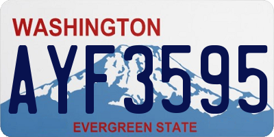 WA license plate AYF3595