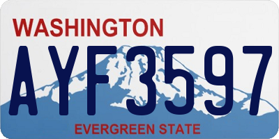WA license plate AYF3597
