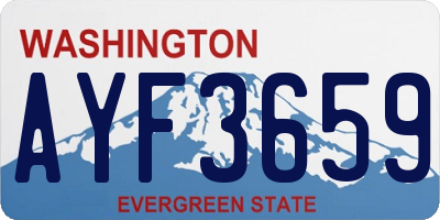 WA license plate AYF3659