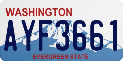 WA license plate AYF3661