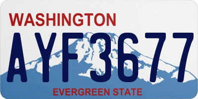 WA license plate AYF3677
