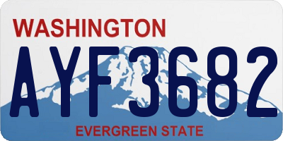 WA license plate AYF3682