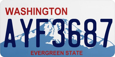 WA license plate AYF3687