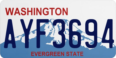 WA license plate AYF3694