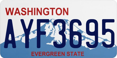 WA license plate AYF3695