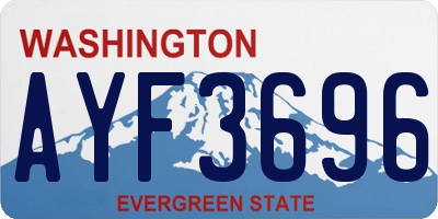 WA license plate AYF3696