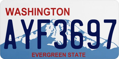 WA license plate AYF3697
