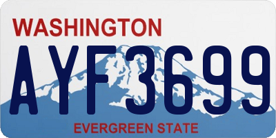 WA license plate AYF3699