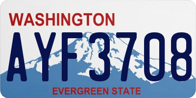 WA license plate AYF3708