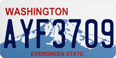 WA license plate AYF3709
