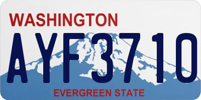 WA license plate AYF3710