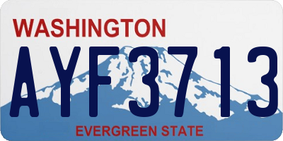 WA license plate AYF3713