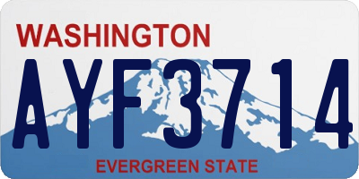 WA license plate AYF3714