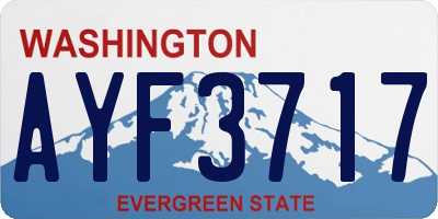 WA license plate AYF3717