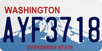 WA license plate AYF3718