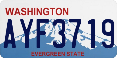 WA license plate AYF3719