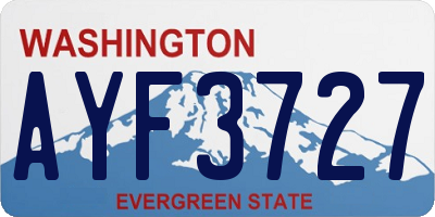 WA license plate AYF3727