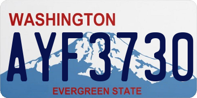 WA license plate AYF3730