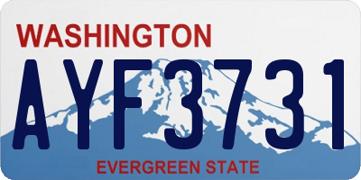 WA license plate AYF3731