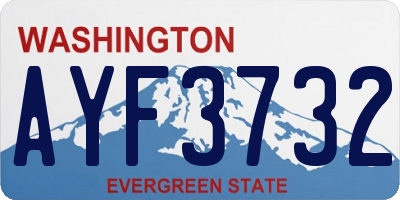 WA license plate AYF3732