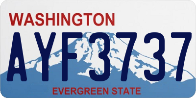 WA license plate AYF3737